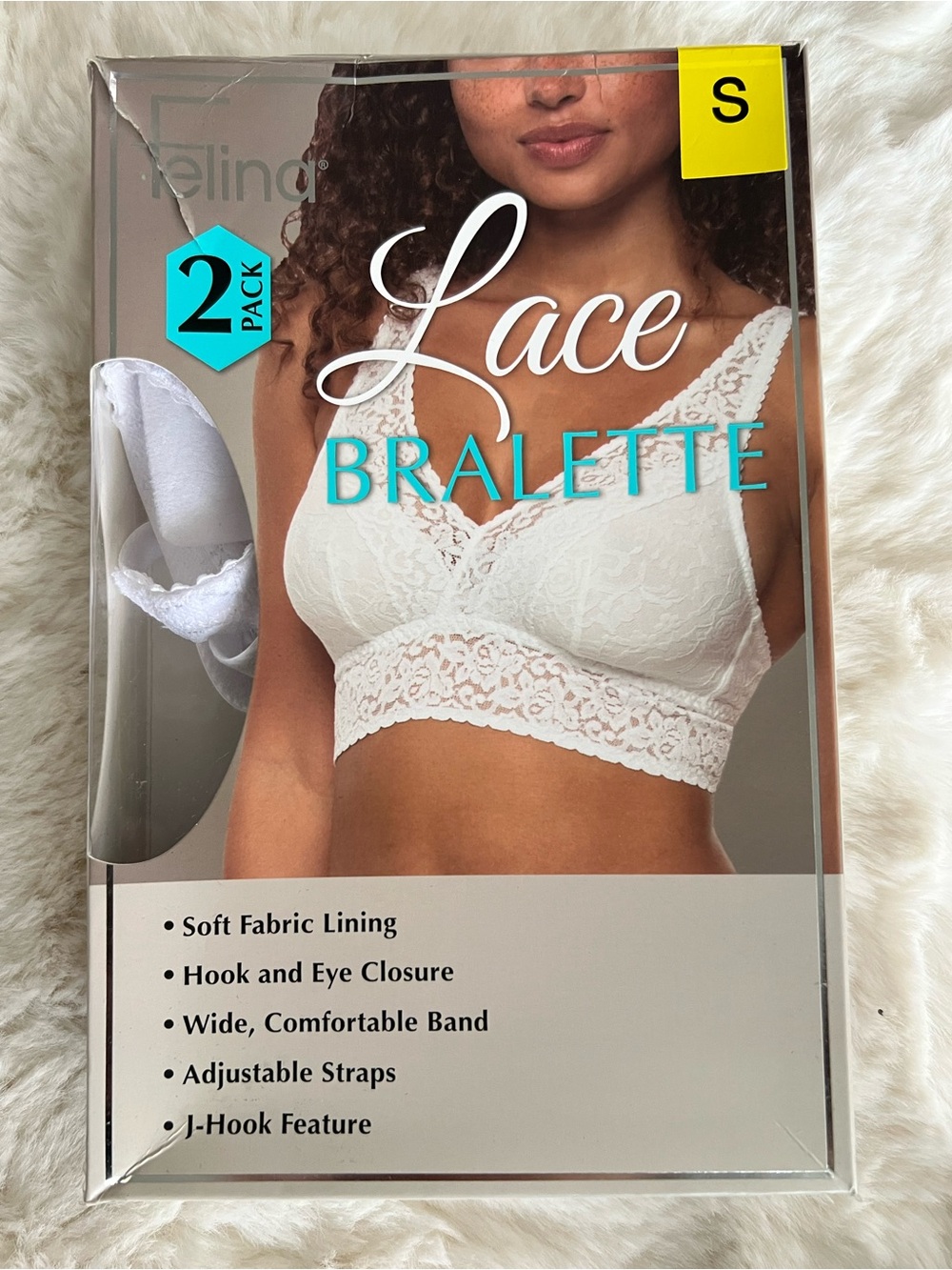 Felina Lace Bralette - White & Black #53